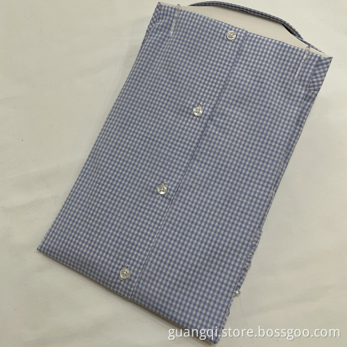 CVC checked long sleeve woven shirt for men